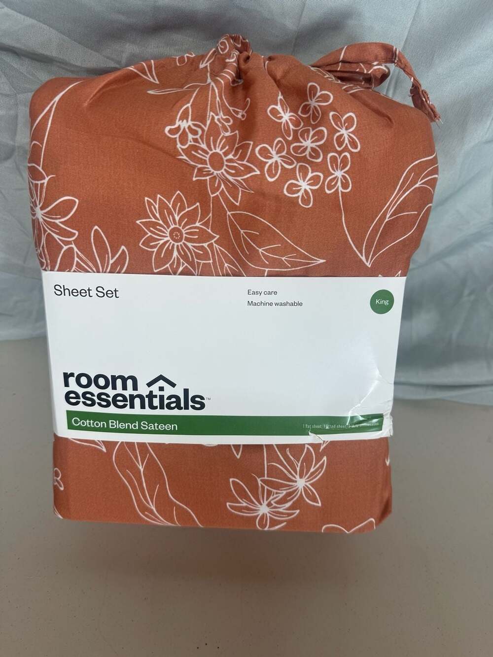 Room Essentials Cotton Blend Sateen Sheet Set King